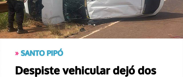 Despiste vehicular dejó dos personas con lesiones leves