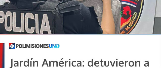 Jardín América: detuvieron a una mujer por apuñalar a su pareja y el hombre está en estado crítico
